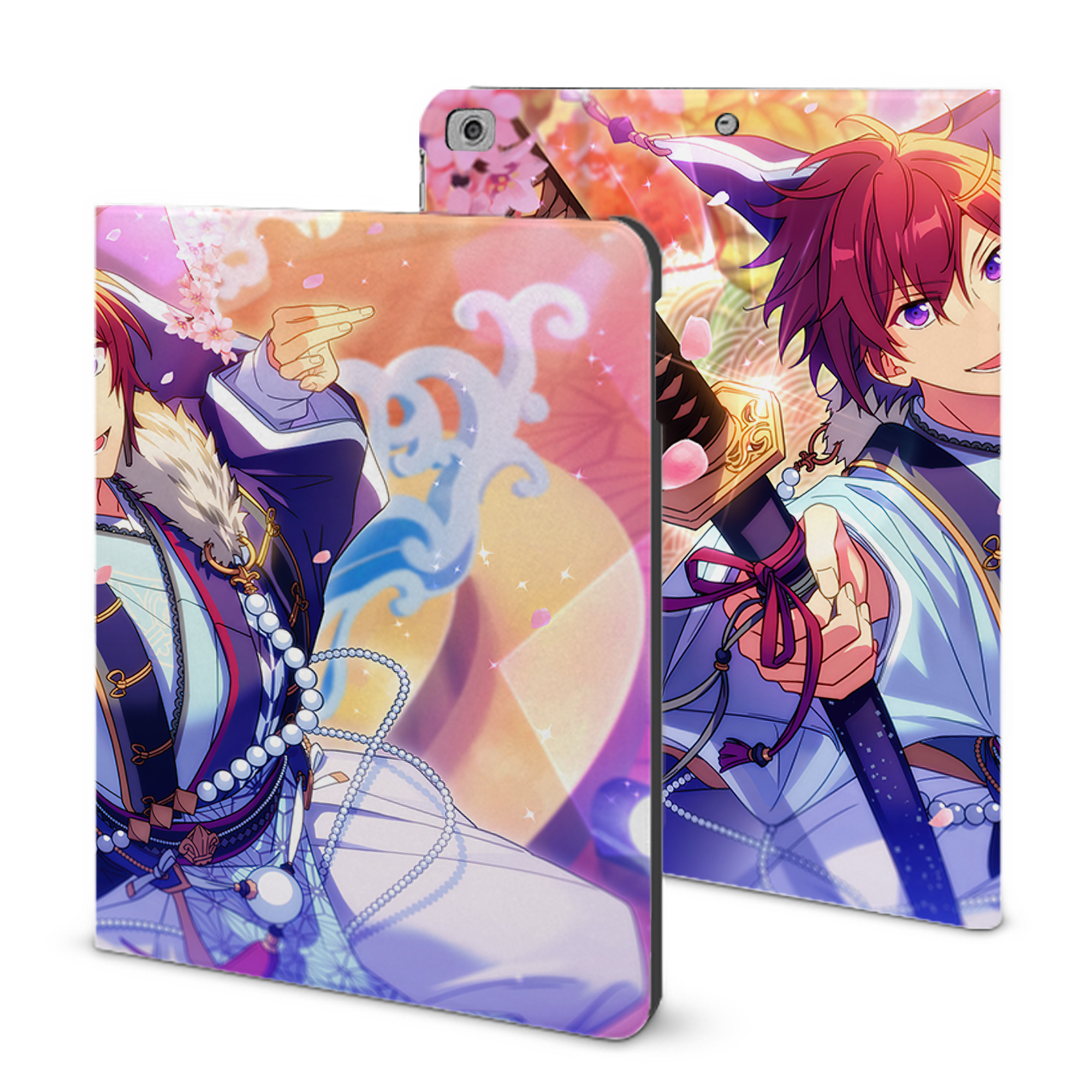 （画像用） あんさんぶるスターズ! Ensemble Stars IPad ケース ブック型 PUレザー TPU 耐衝撃 軽量 薄型 ペン収納なし 全面保護 IPad 各モデル対応